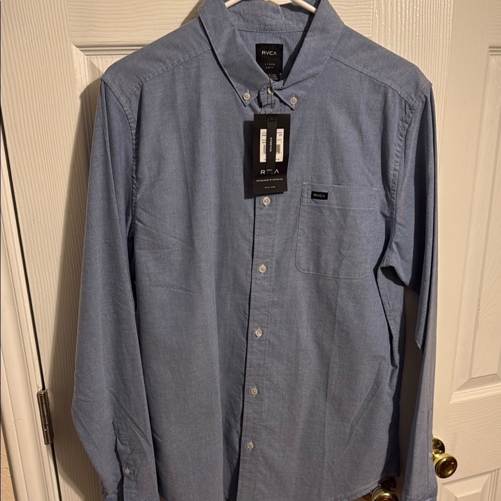 RVCA Men's Blue Shirt